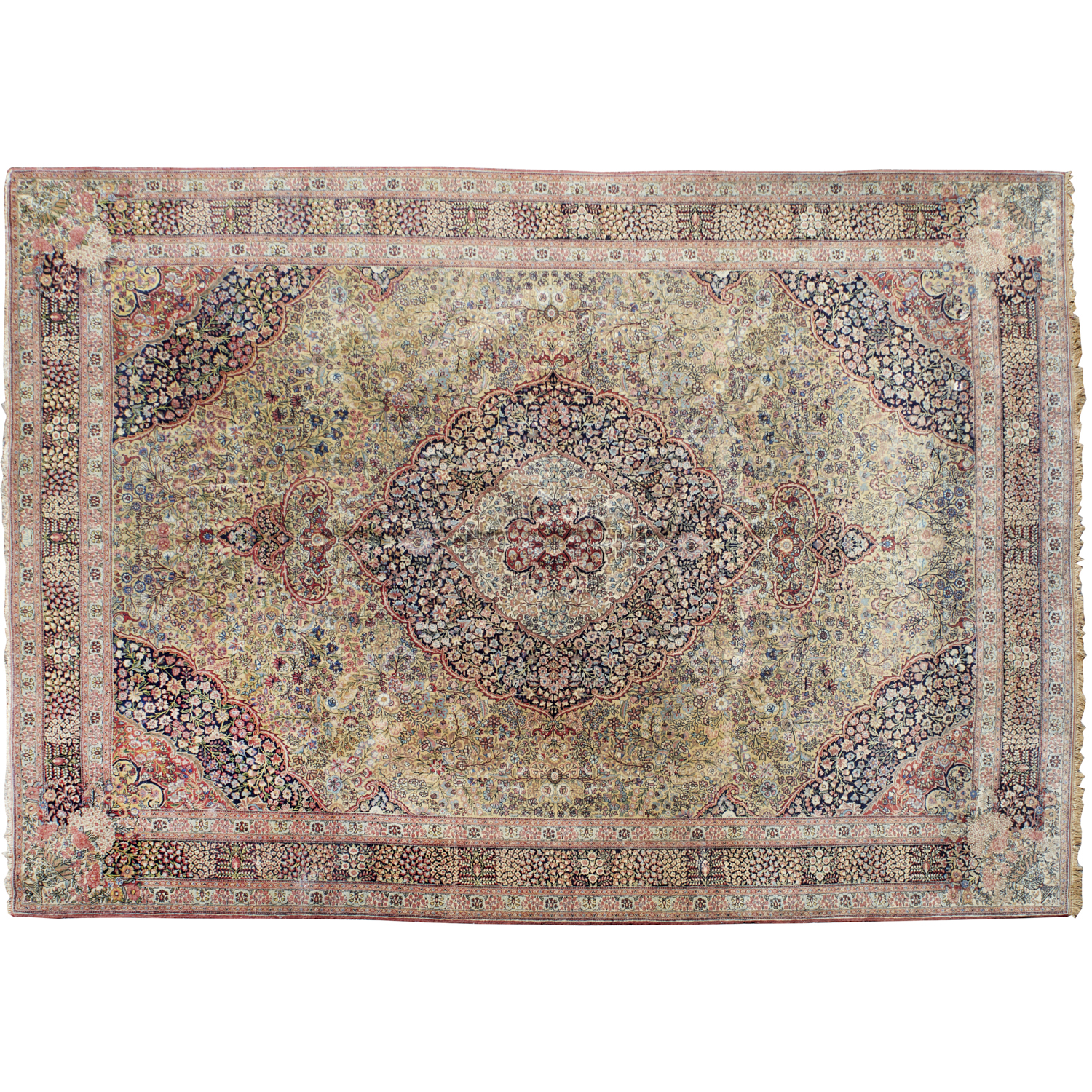 FINE LAVAR KIRMAN CARPET 19th/20th,