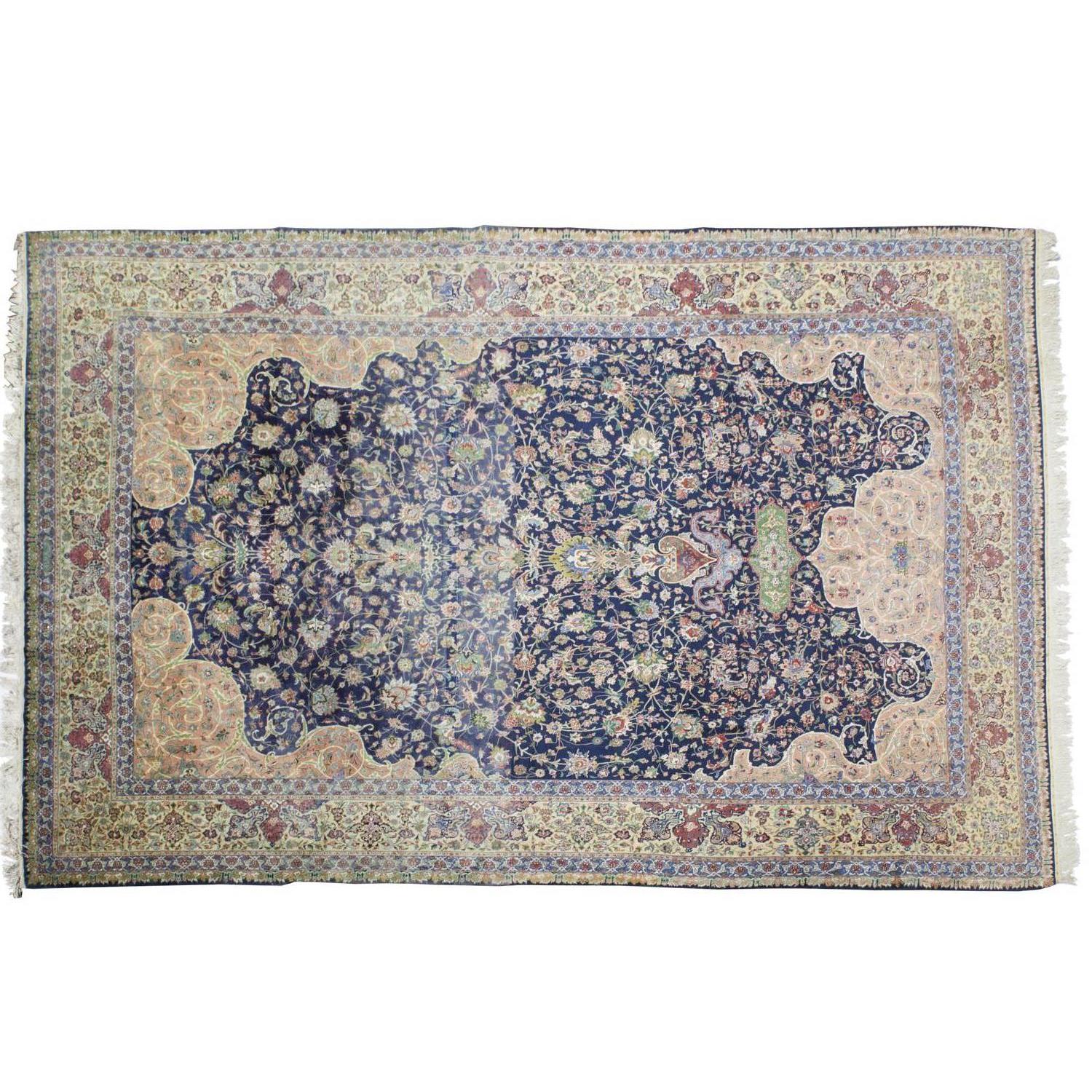 SIGNED ROOM-SIZE KIRMAN CARPET