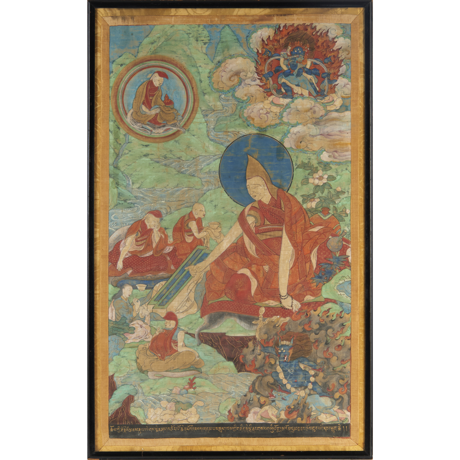 SINO TIBETAN BUDDHIST THANGKA PAINTING 360f21