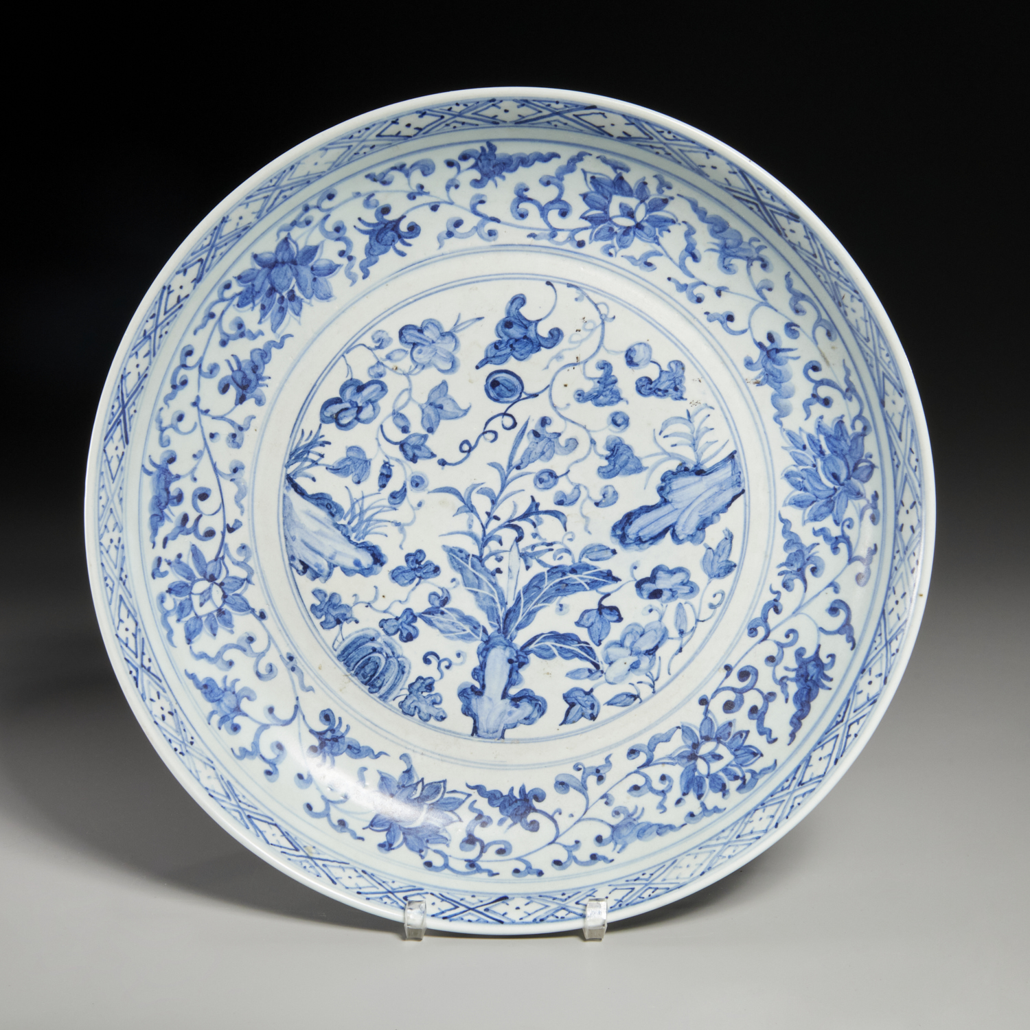 LARGE CHINESE MING STYLE BLUE AND 360f2f