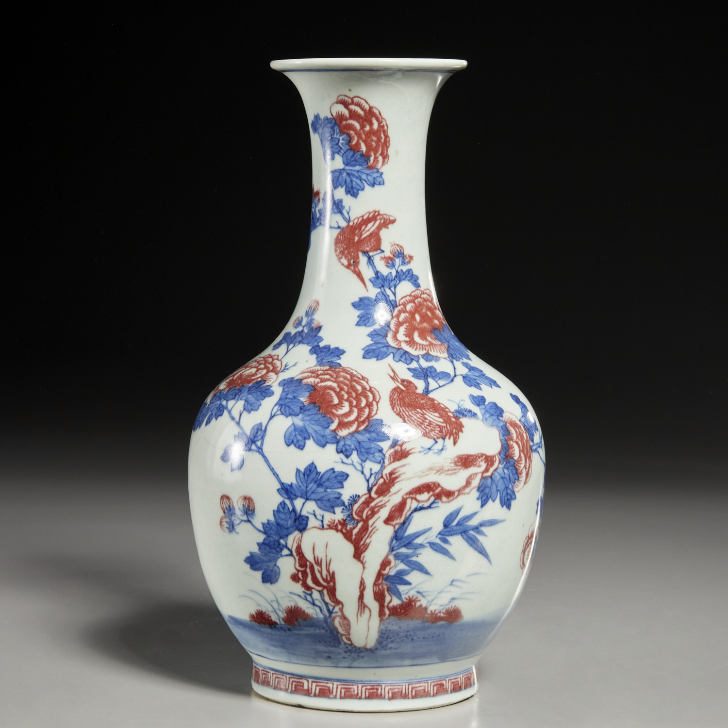 CHINESE IMARI BEGONIA VASE Qing 360f31