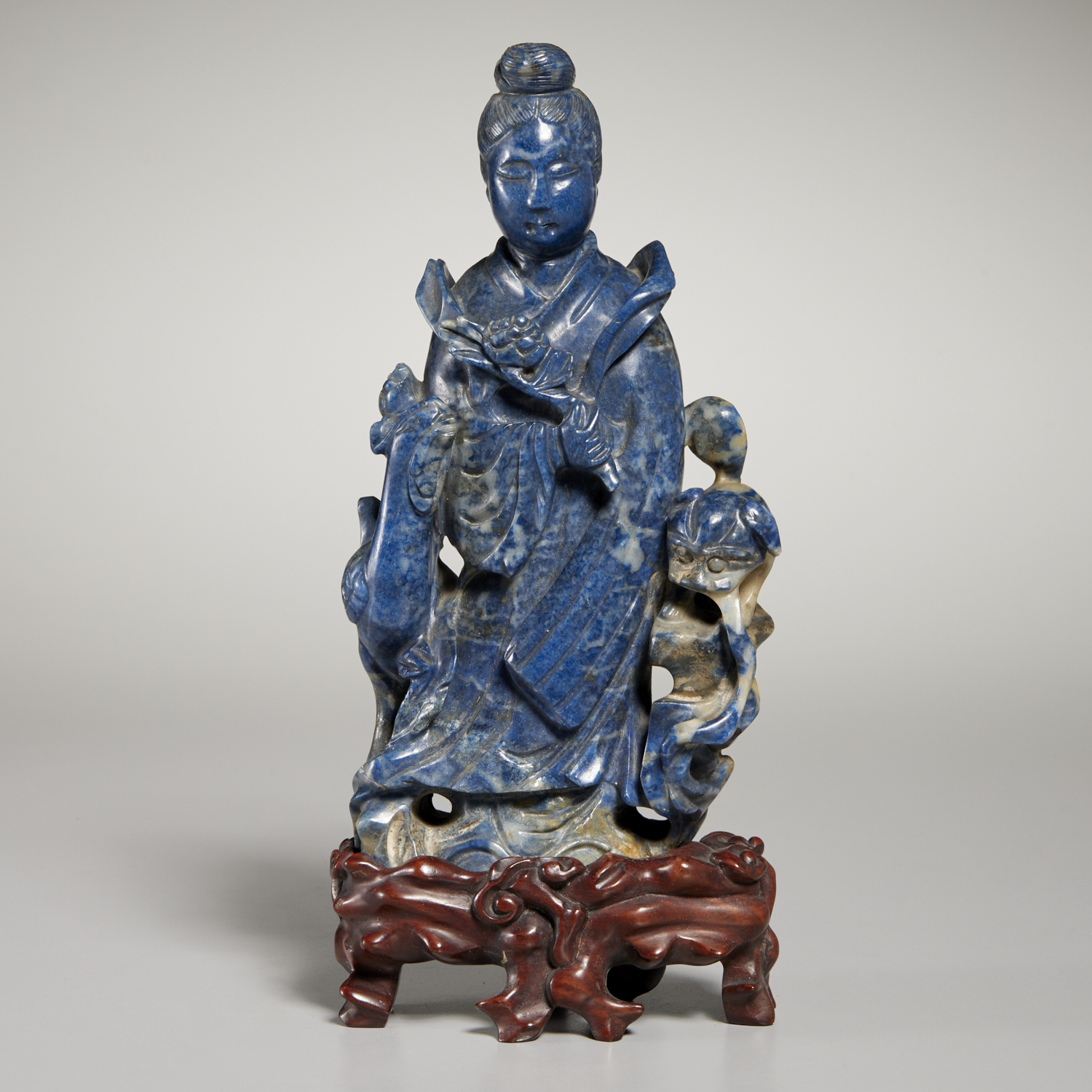 CHINESE LAPIS LAZULI CARVED STANDING