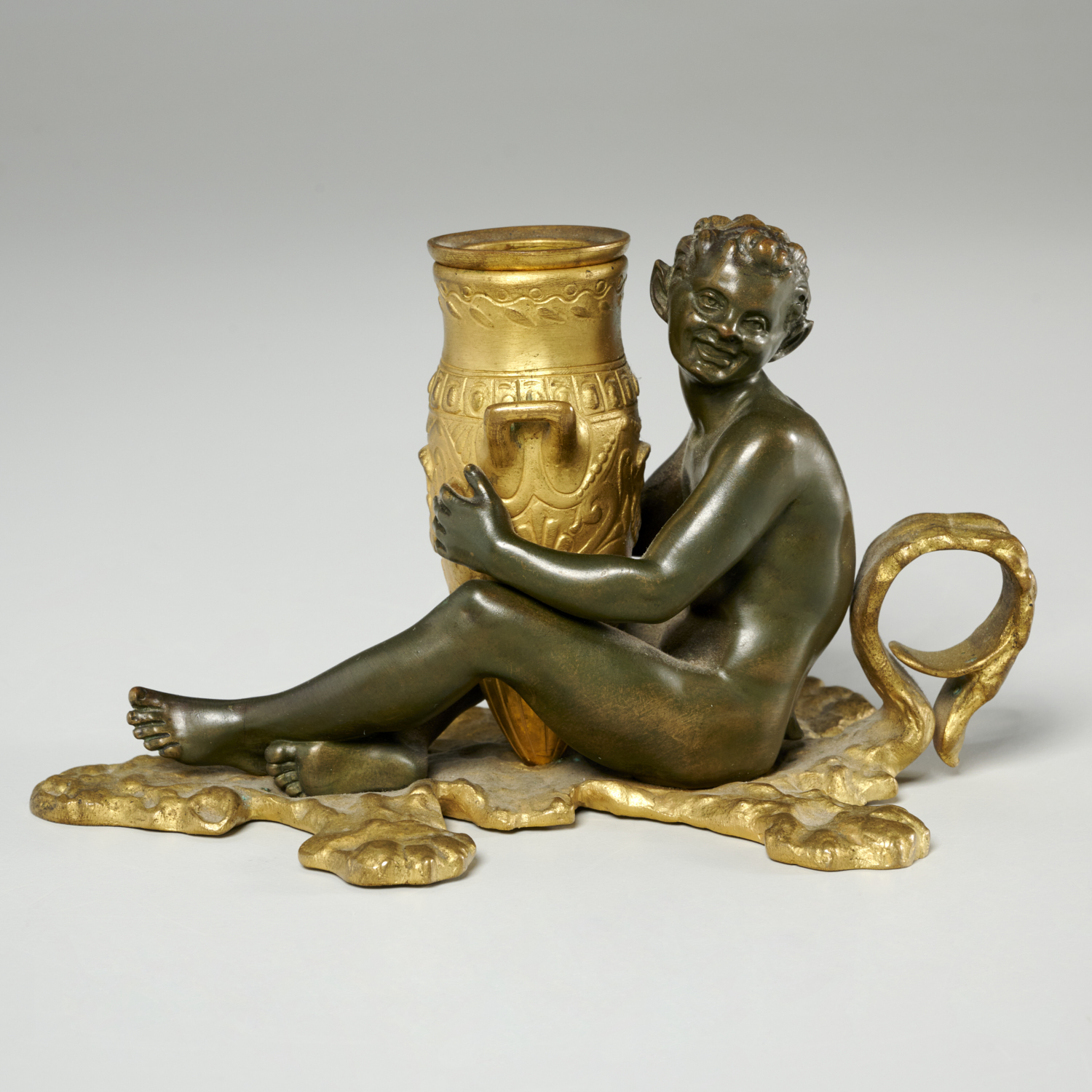 LOUIS KLEY, PARCEL GILT BRONZE