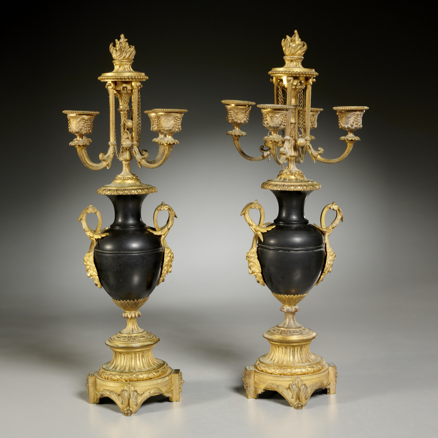 PAIR NAPOLEON III BRONZE AND MARBLE 361048