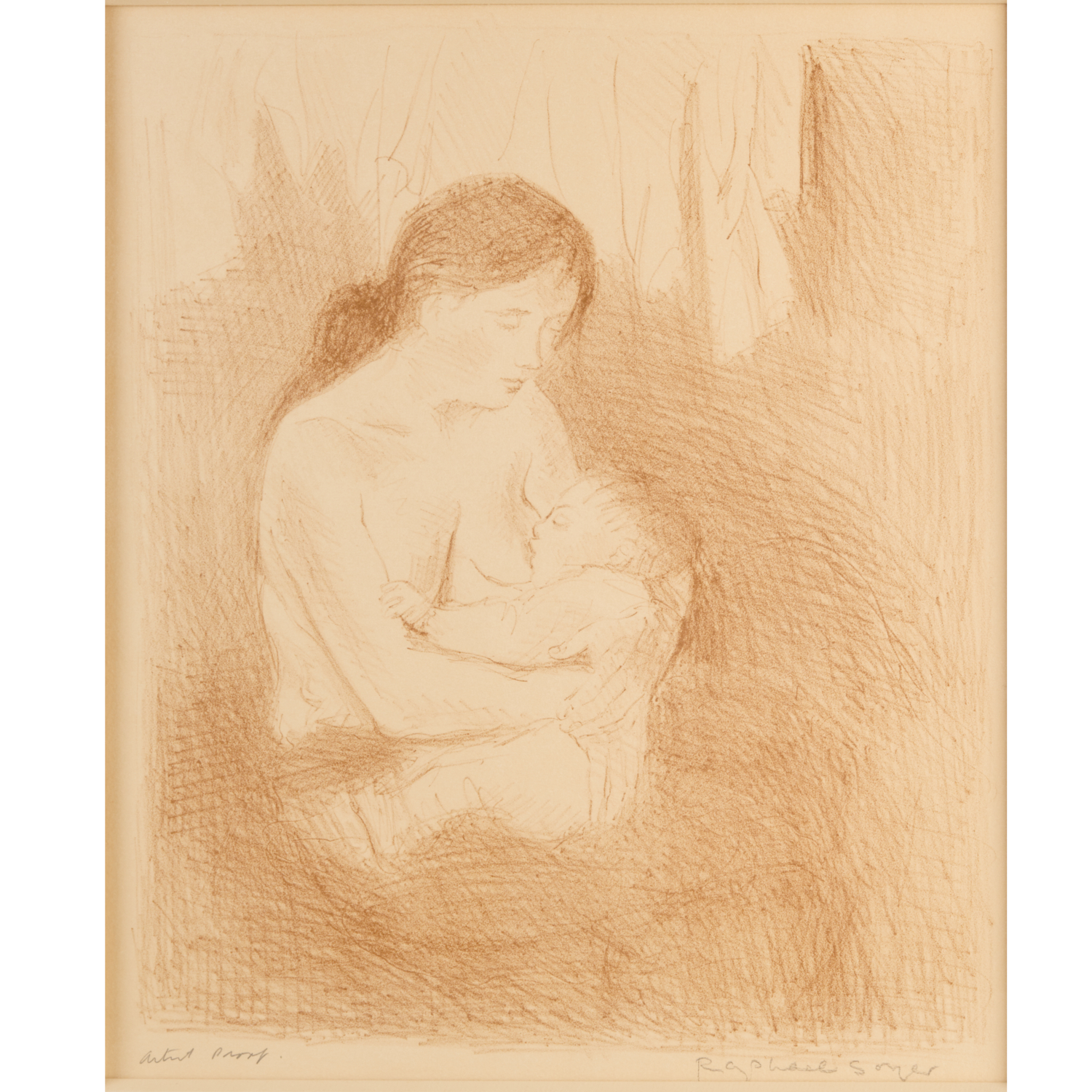 RAPHAEL SOYER, LITHOGRAPH, SIGNED ARTISTS