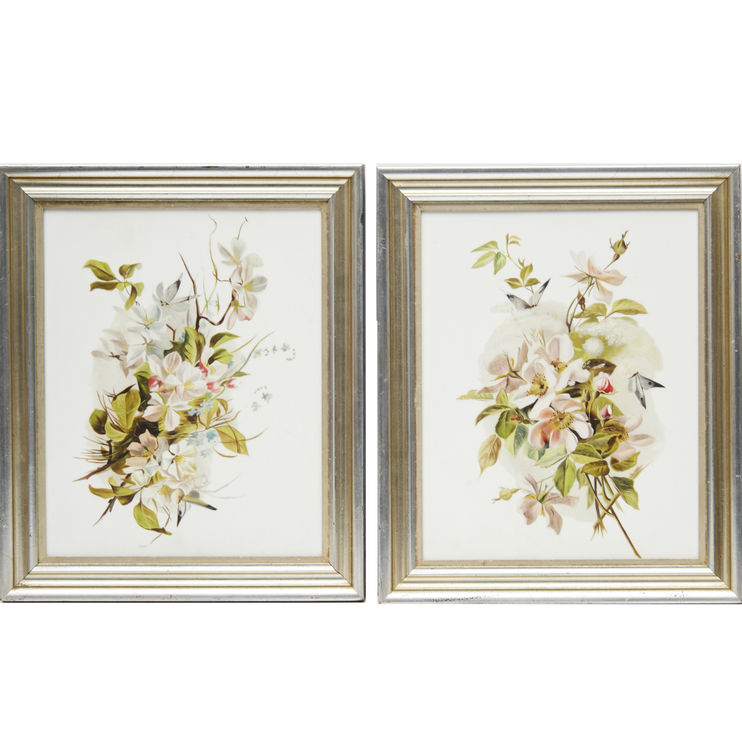  2 VICTORIAN FLORAL PAINTINGS  3610cf