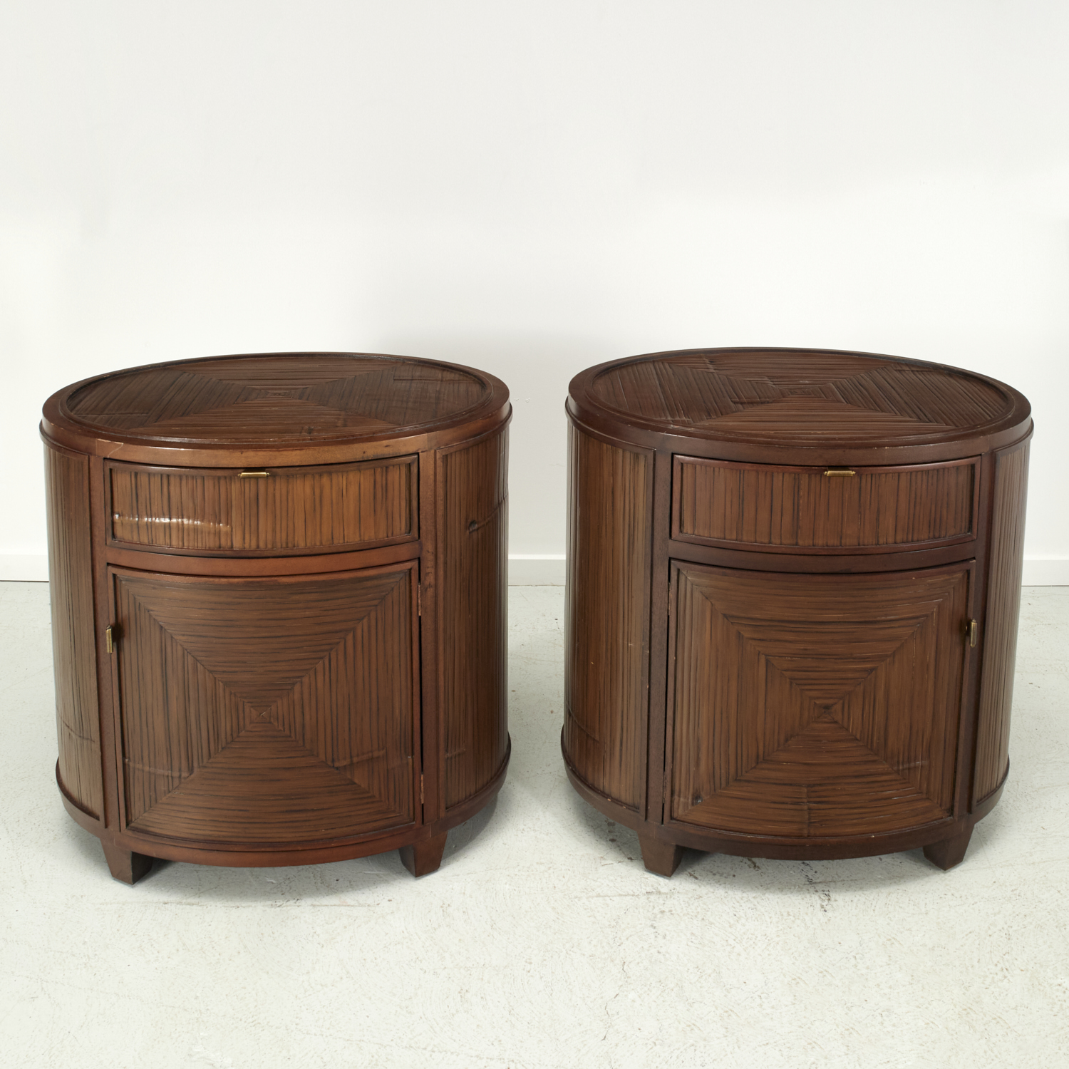 PAIR MCGUIRE "FAUBOURG" SPLIT BAMBOO