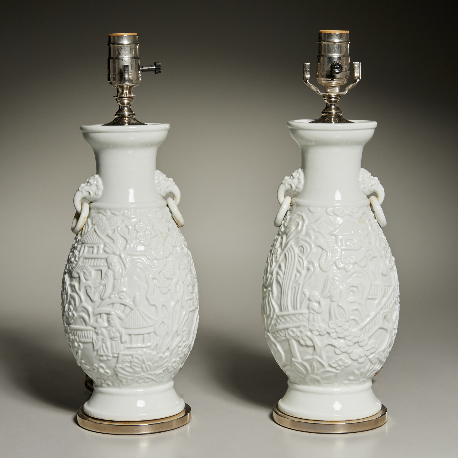 PAIR CHINESE BLANC DE CHINE PORCELAIN