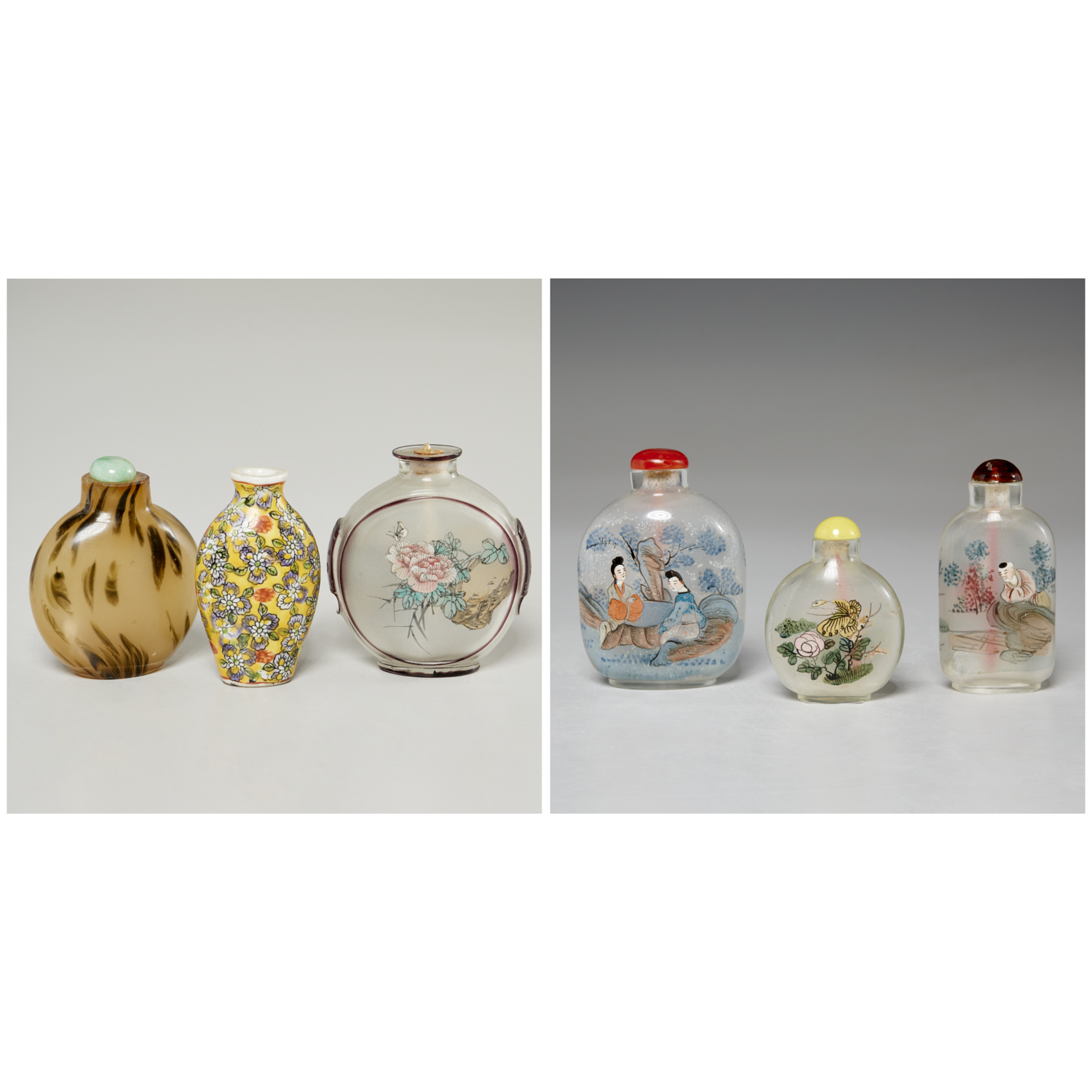  6 CHINESE SNUFF BOTTLES Likely 361179