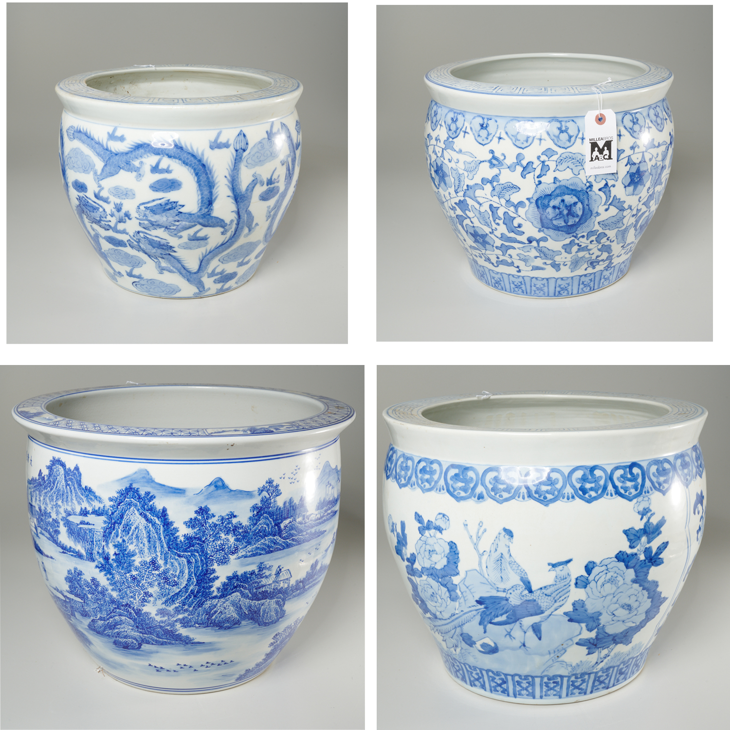 (4) CHINESE BLUE & WHITE PORCELAIN