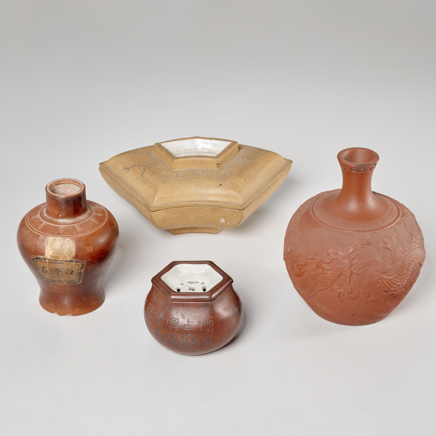 GROUP 4 CHINESE YIXING VASES 3611f7