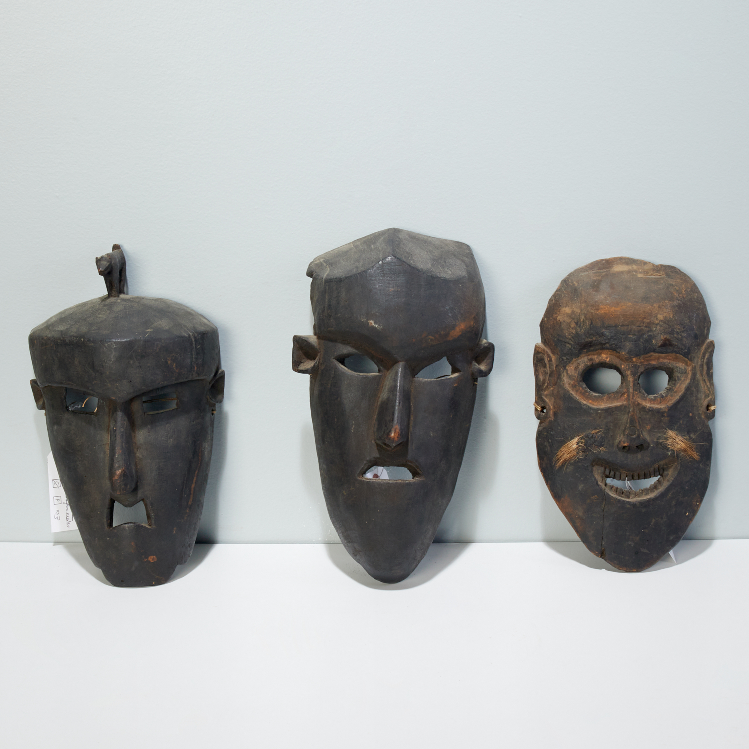 GROUP (3) HIMALAYAN TRIBAL MASKS