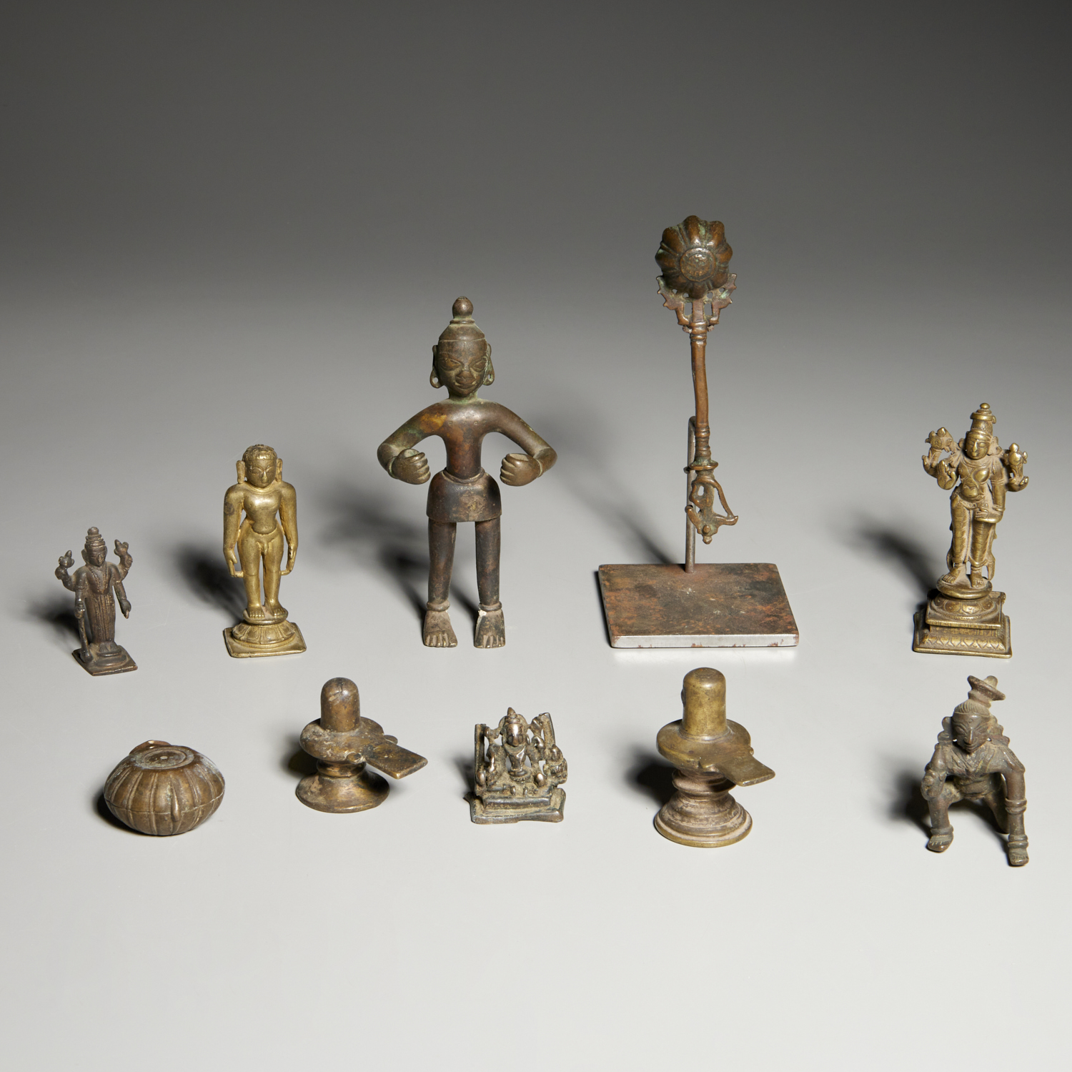 GROUP ANTIQUE INDIAN COPPER-ALLOY