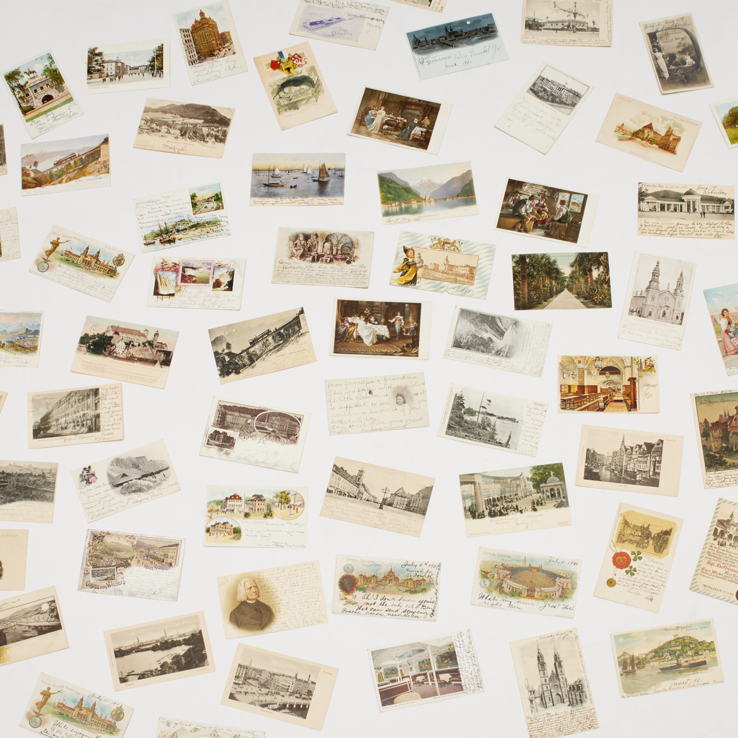 COLLECTION OF POSTCARDS, C. 1901, GIMBEL