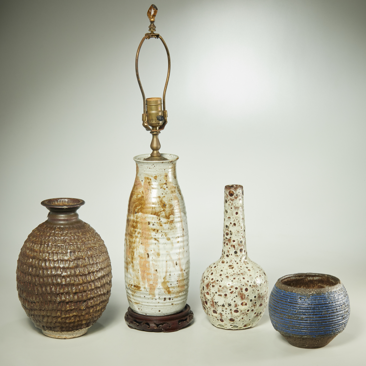 GROUP 4 STUDIO POTTERY VASES  361372