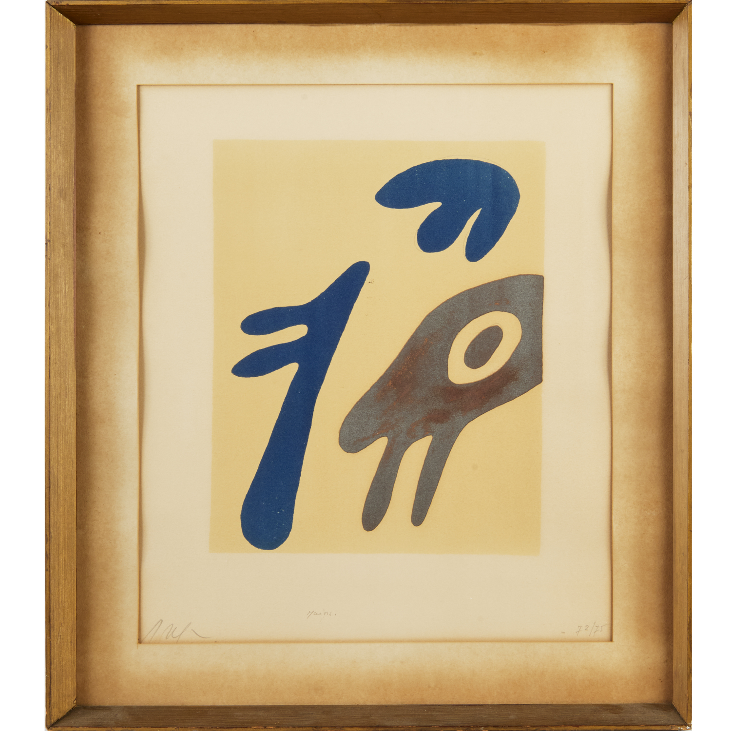 JEAN ARP SIGNED LITHOGRAPH Hans 3613b4