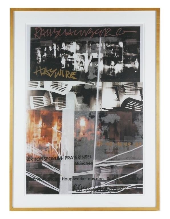 RAUSCHENBERG SIGNED GALLERY POSTERHaywire  363ad9