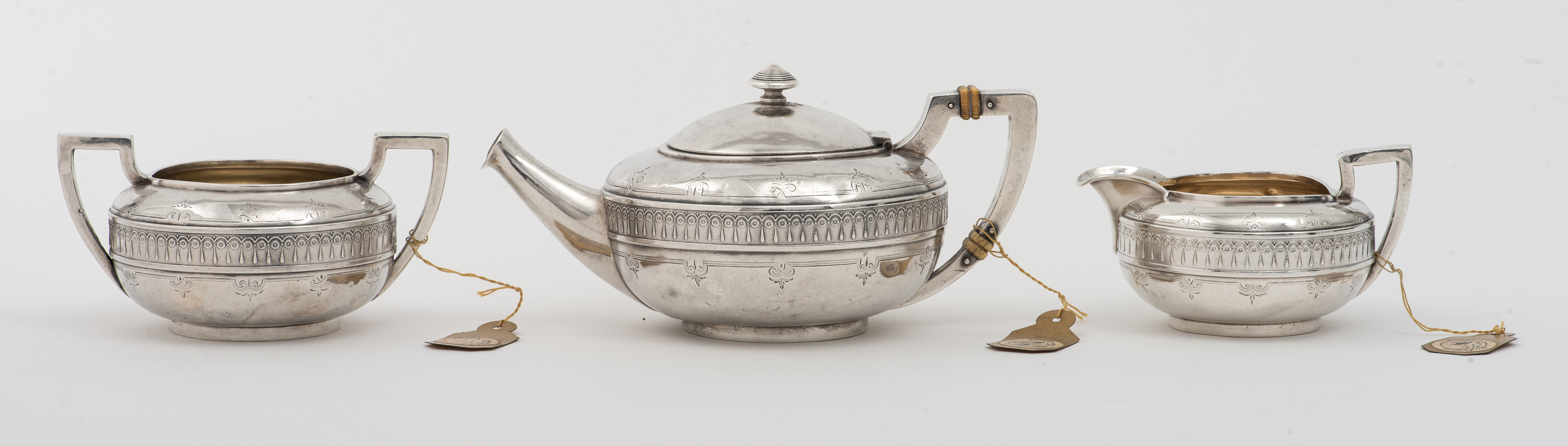 GORHAM STERLING SILVER TEA SET  363ad3