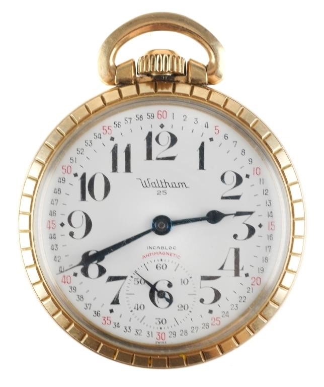 WALTHAM 25 JEWEL INCABLOC POCKET WATCHAntique