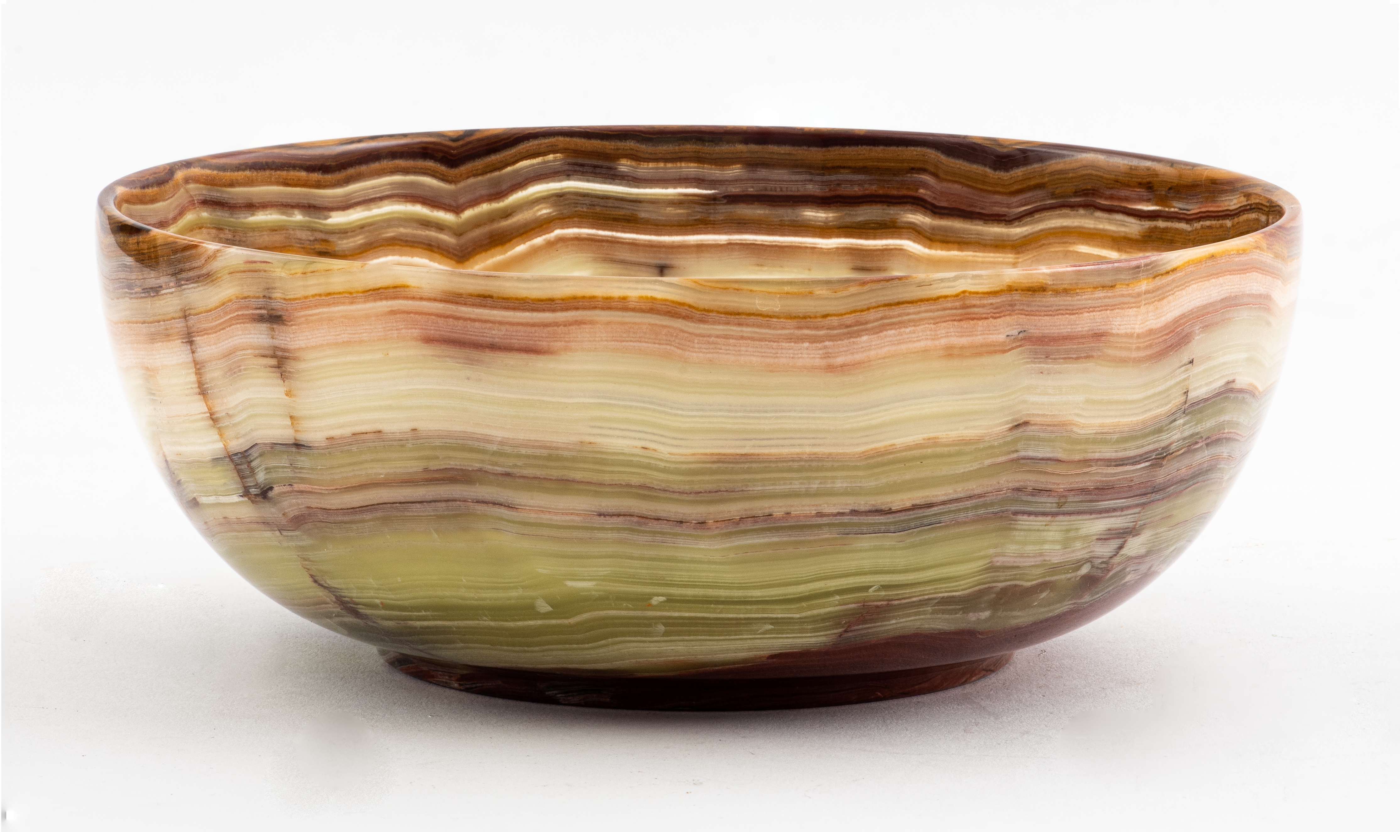 BANDED AGATE BOWL Banded agate bowl.