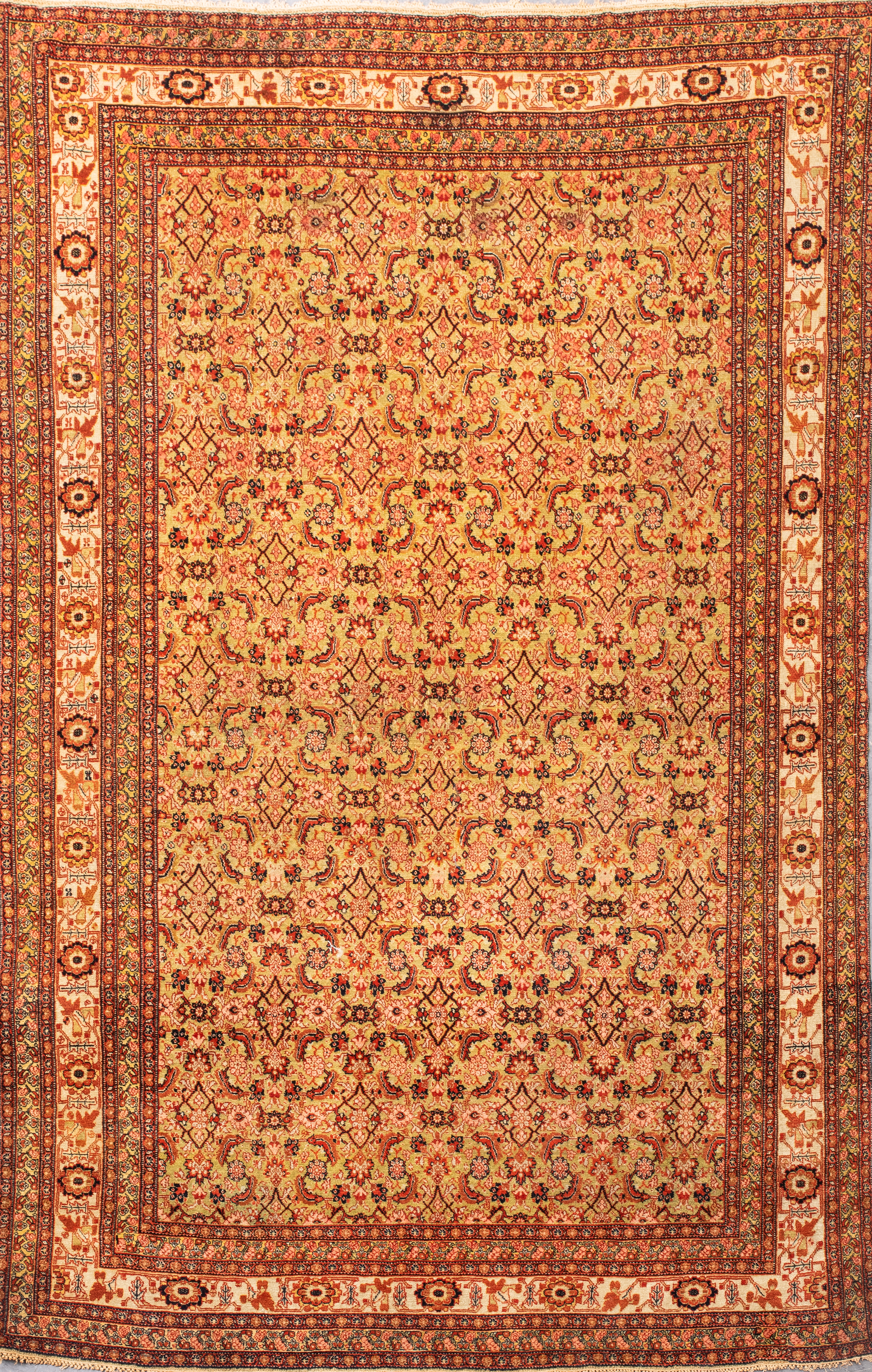 ANTIQUE PERSIAN SENNE SILK RUG