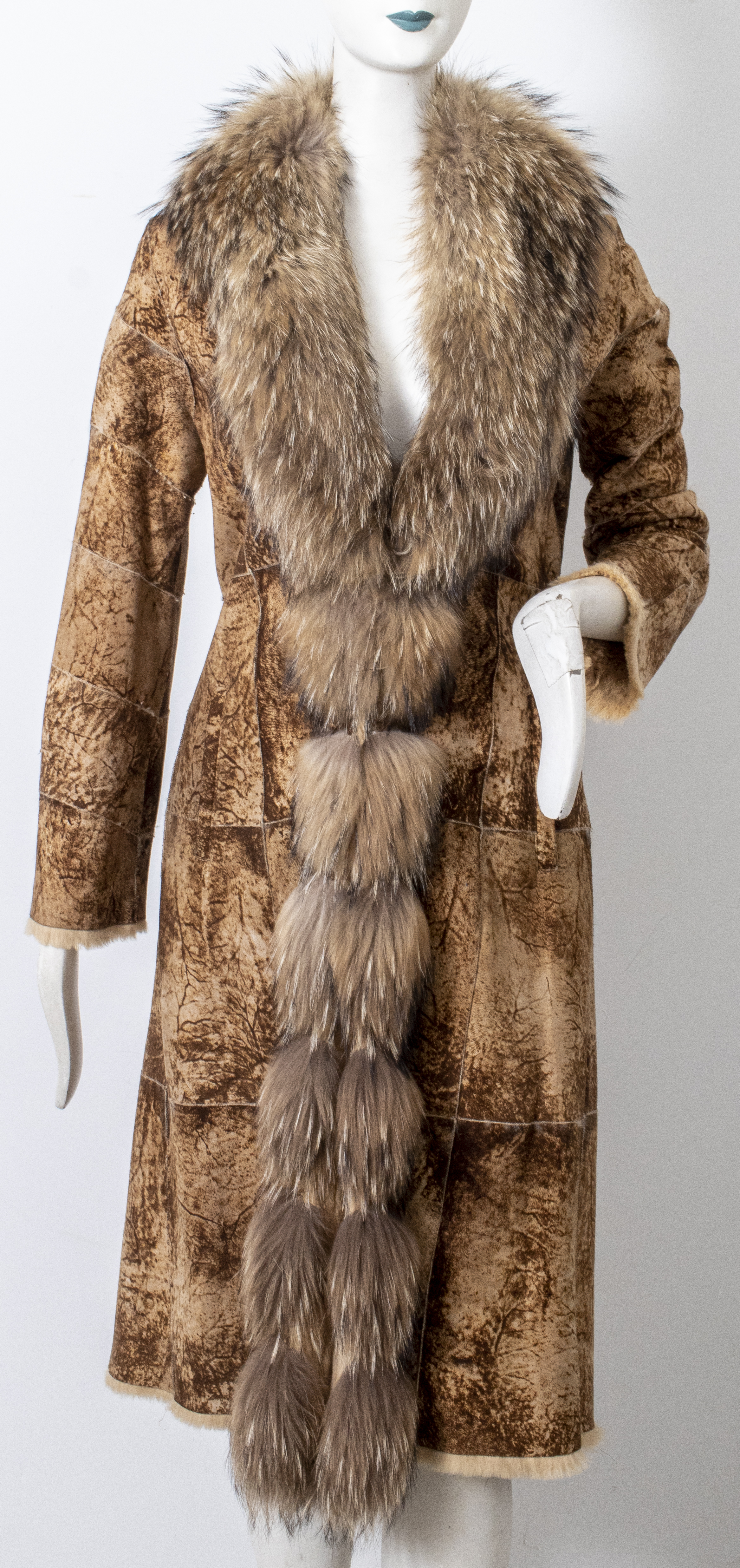 ME COLLECTION FOX TRIMMED SHEARLING 363bc9