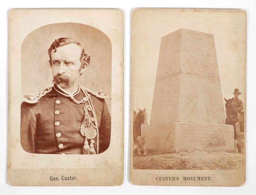 COLONEL CUSTER CABINET CARDSTwo