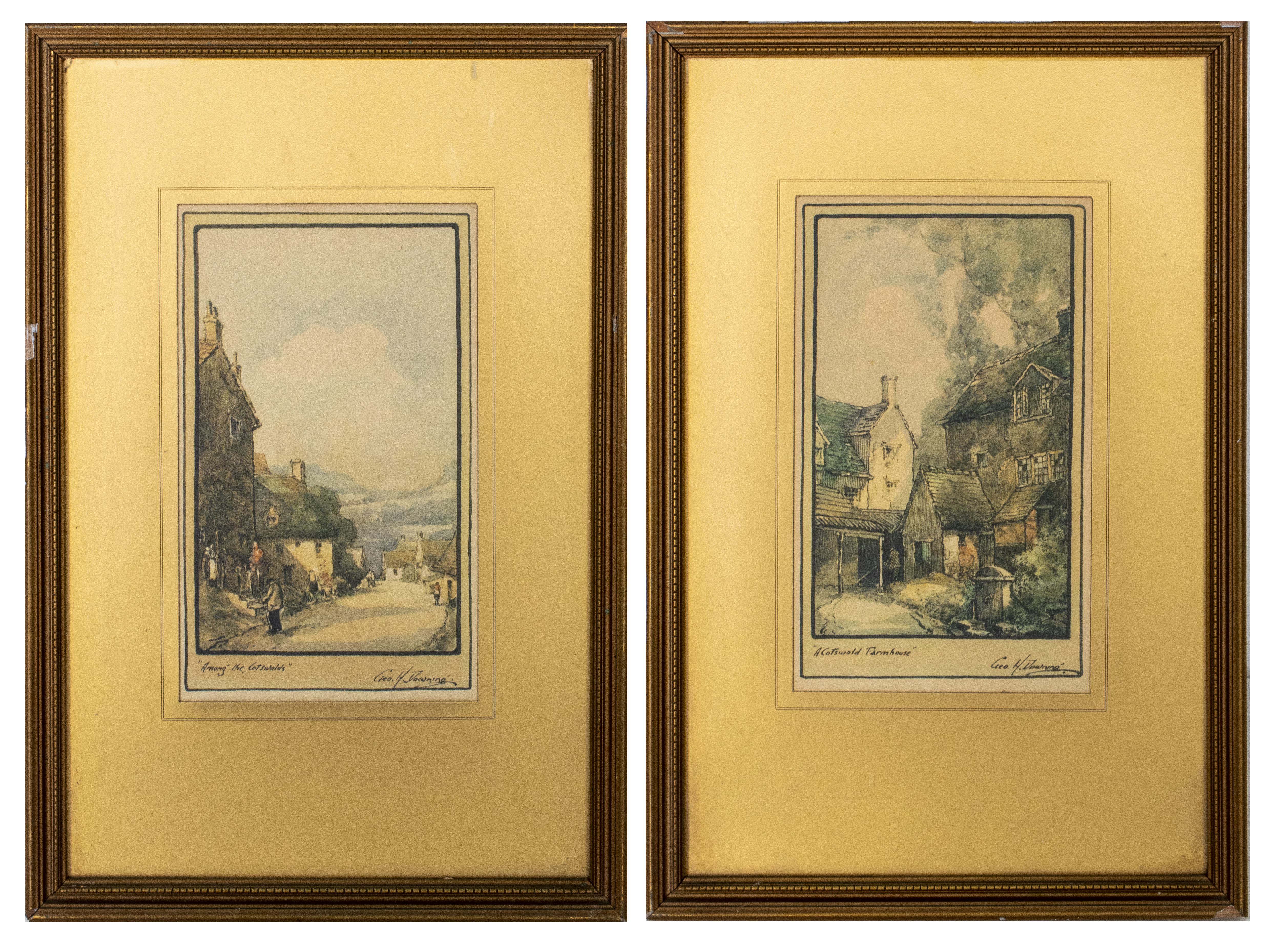 GEORGE H DOWNING COTSWOLDS LITHOGRAPHS,