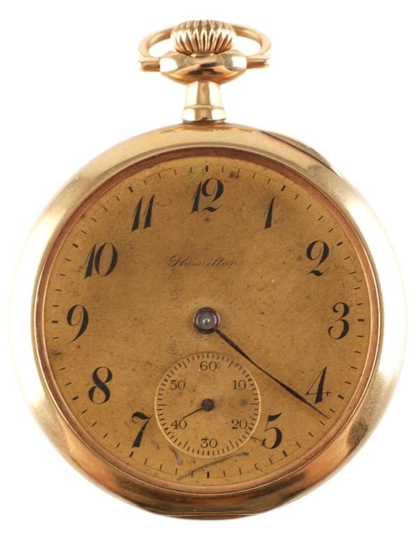 ANTIQUE 14K HAMILTON POCKET WATCH 23J1913