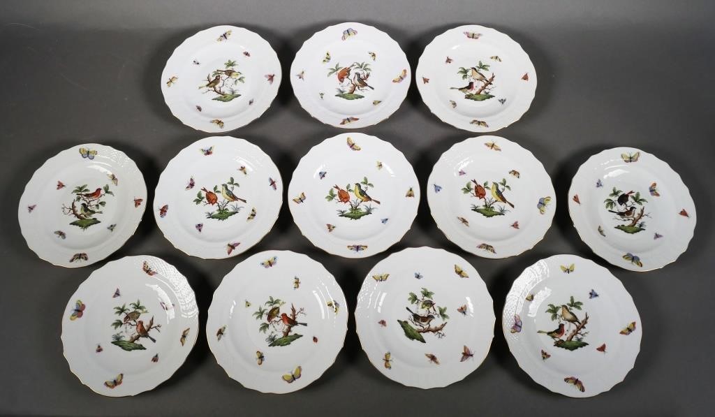 12 HEREND ROTHSCHILD BIRD PORCELAIN 363d35