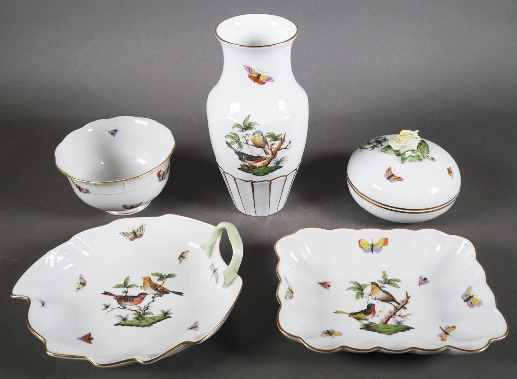 5 HEREND ROTHSCHILD BIRD PORCELAIN 363d3c