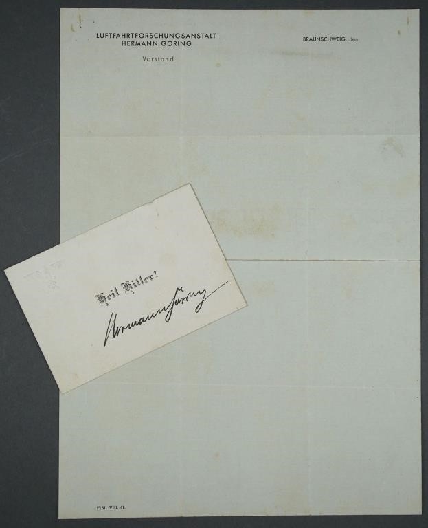 GOERING HERMANN LETTERHEAD CARDOriginal 363d56