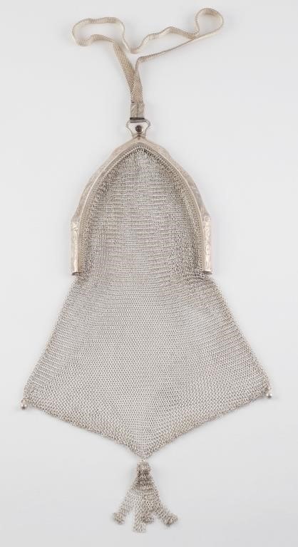 STERLING SILVER MESH BAG, WHITING