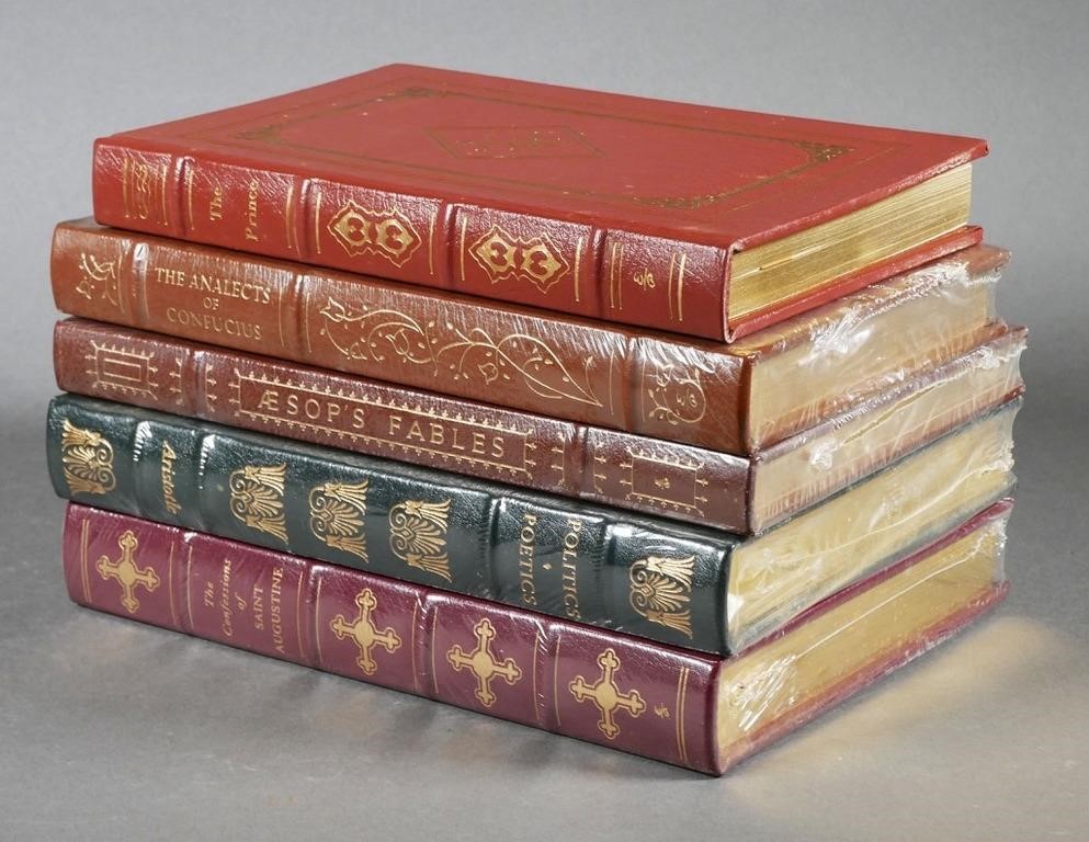 EASTON PRESS BOOKS 5 LEATHERIncludes 363e3f