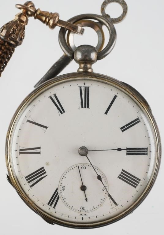 19C SILVER KEYWIND POCKET WATCHDoesn't