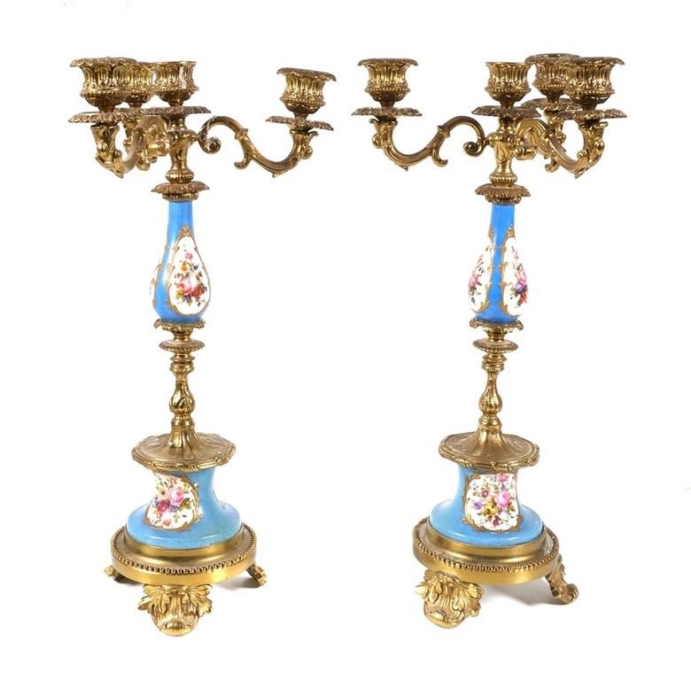 PAIR SEVRES PORCELAIN AND BRONZE 363ef7