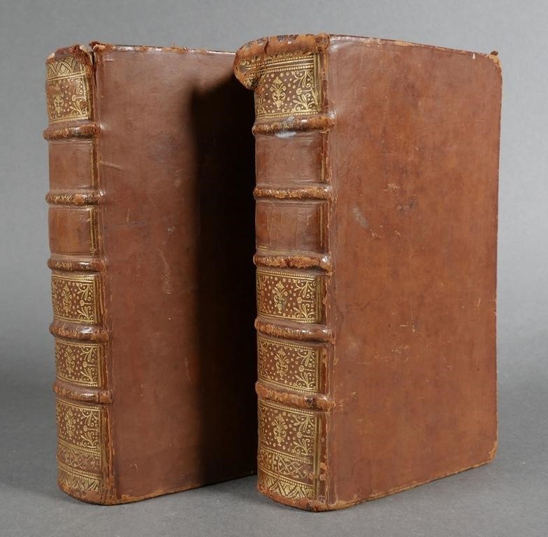 ANTIQUE 1728 FRENCH J. RACINE BOOKSTwo