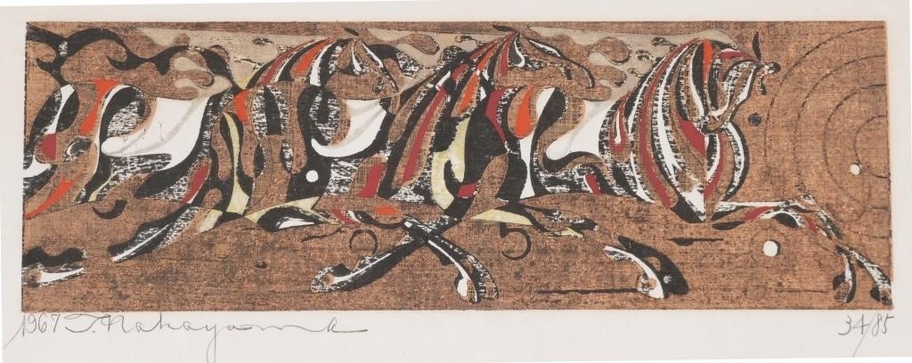 NAKAYAMA HORSES WOODBLOCK PRINTTakashi