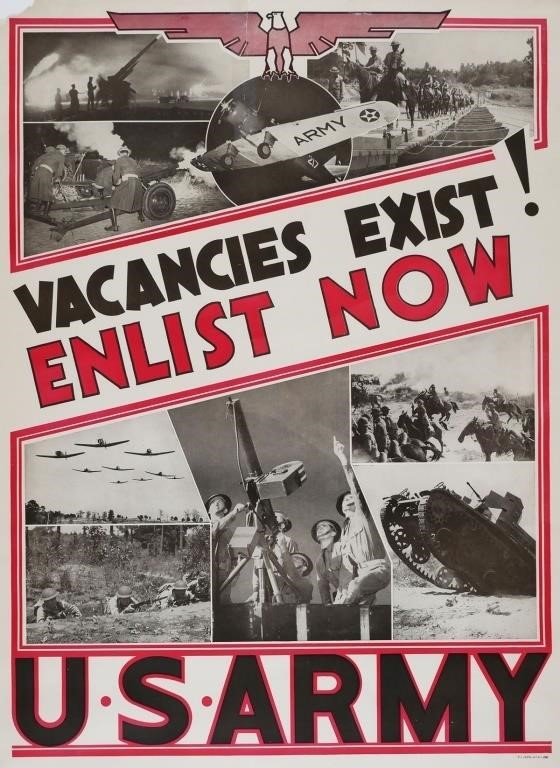 WWII ERA US ARMY RECRUITMENT POSTER YOUR 363f8f