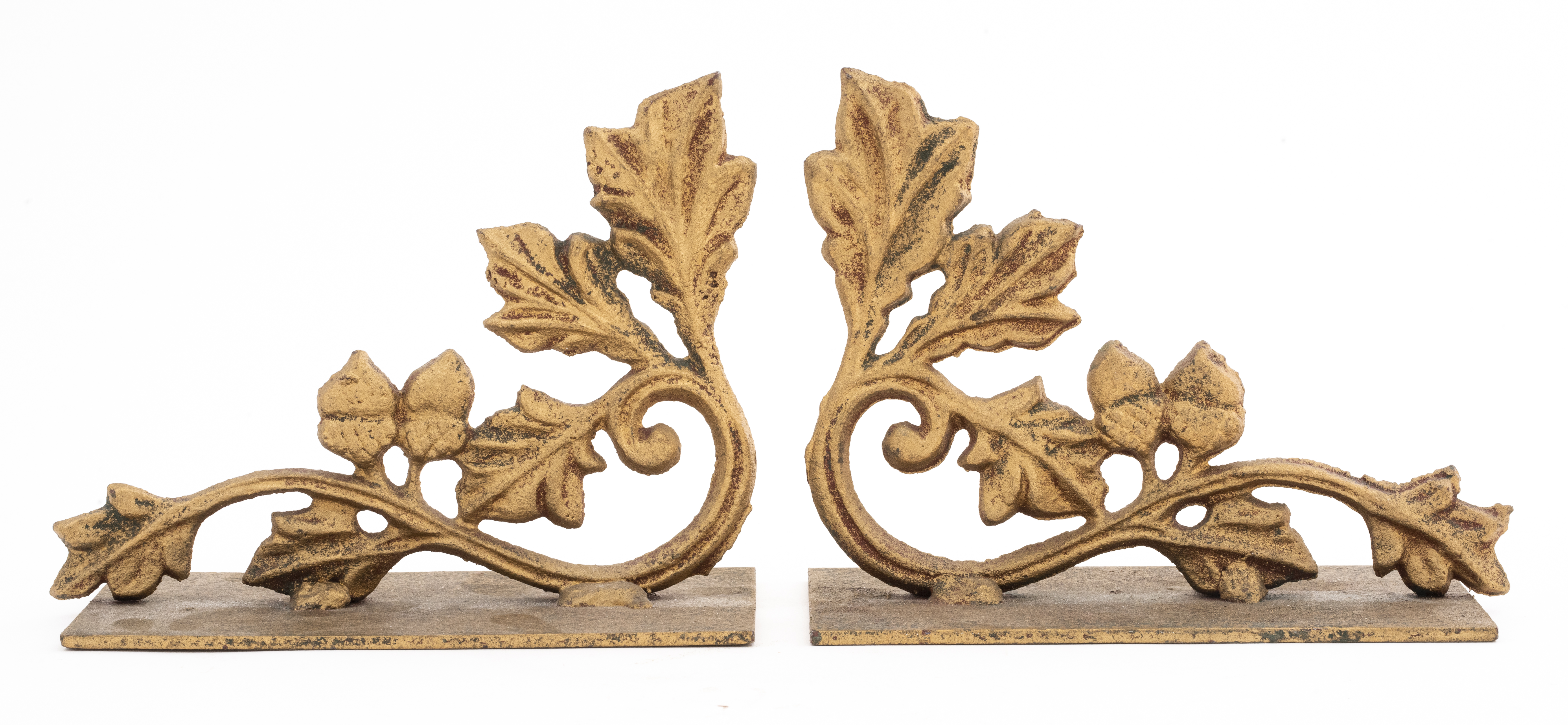 ARCHITECTURAL CAST IRON BOOKENDS,