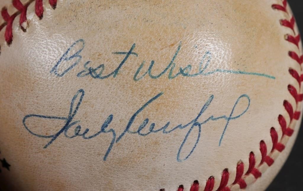 SANDY KOUFAX SIGNED BASEBALLUnconditionally