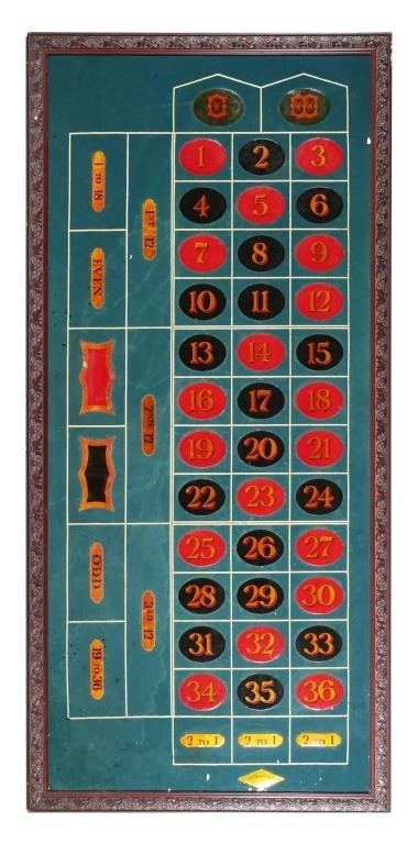 VINTAGE BC WILLS ROULETTE TABLE