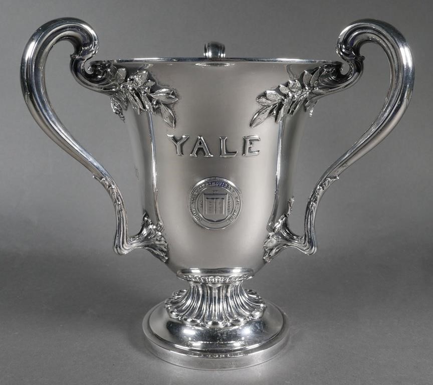 YALE STERLING SILVER TROPHY CUP, LARGEA