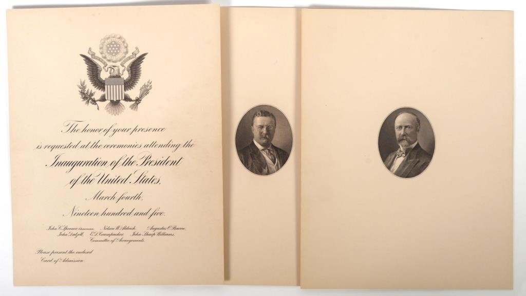 1905 INAUGURAL INVITATION, TEDDY ROOSEVELTInvitation