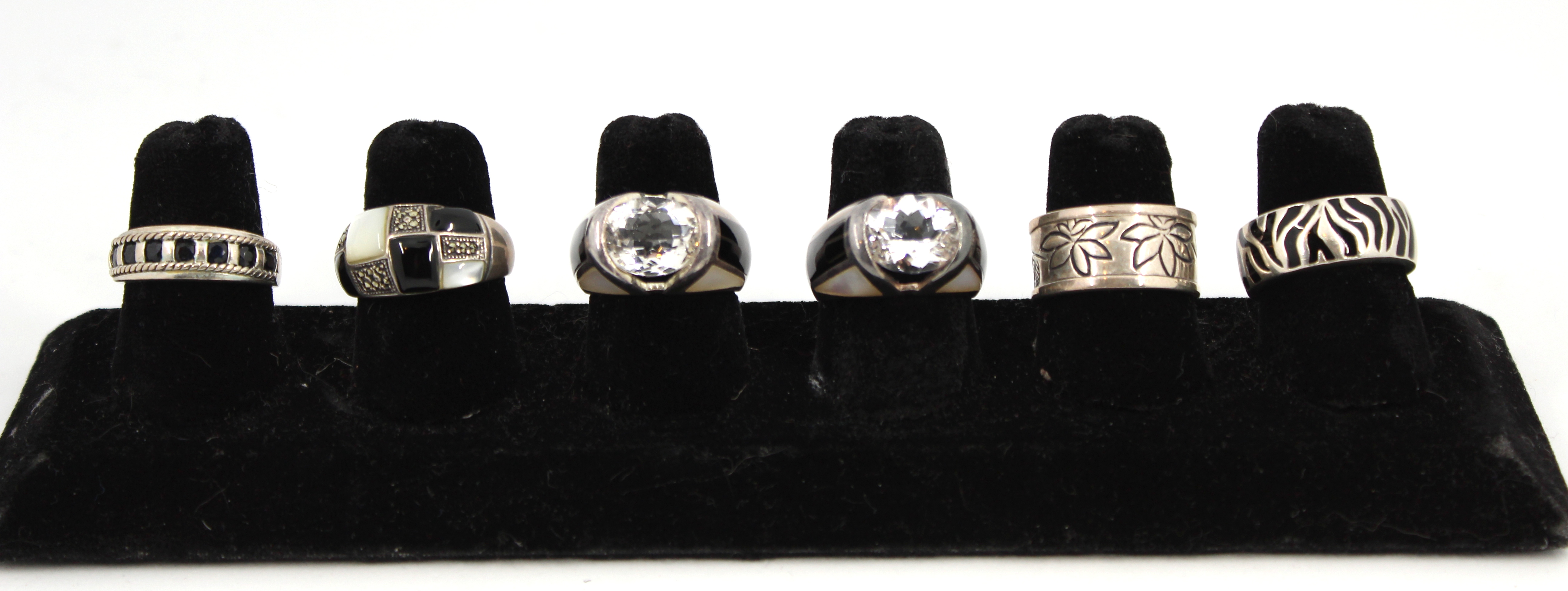 STERLING SILVER RINGS INCL ONYX 363ff0