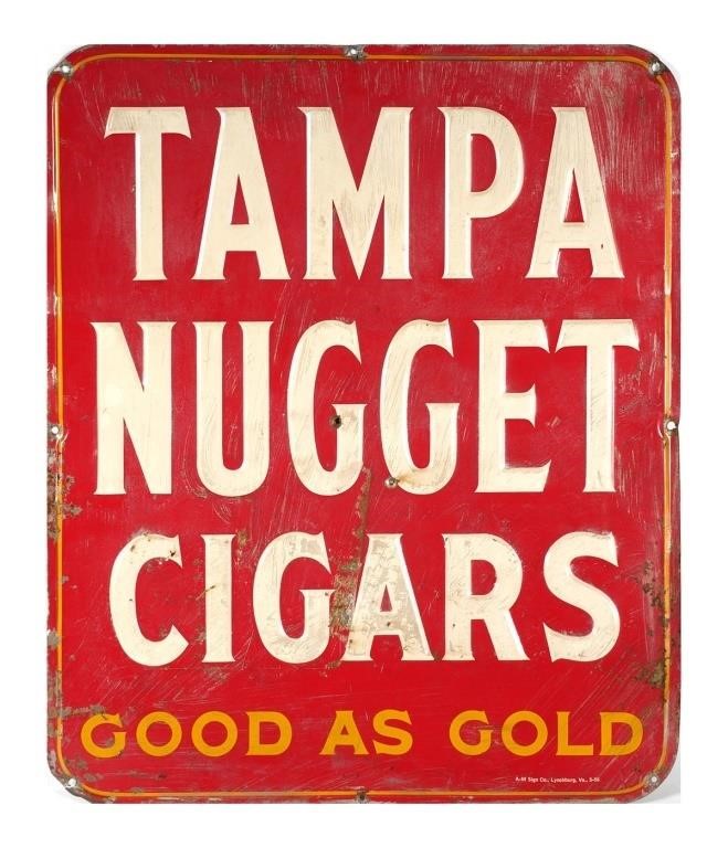 1950S TAMPA NUGGET CIGARS METAL 363ffe