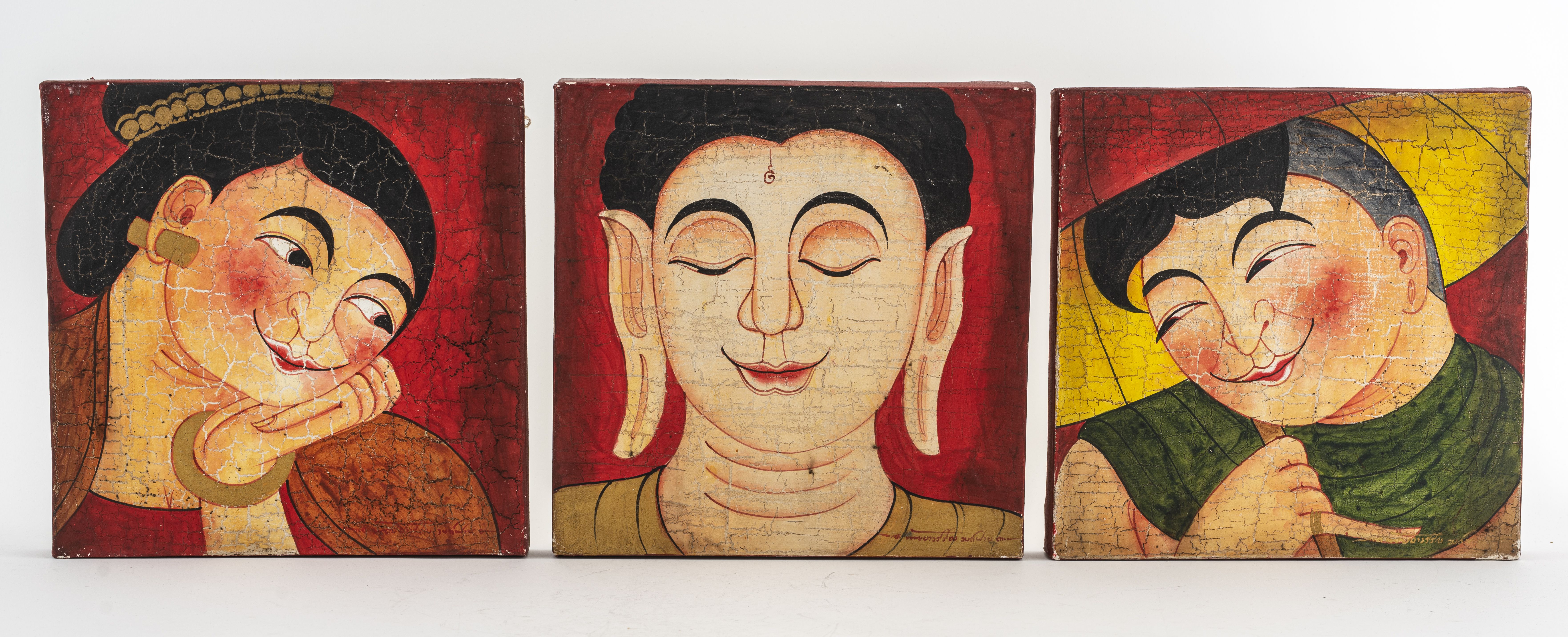 CONTEMPORARY BUDDHIST ACRYLIC PAINTINGS  364027