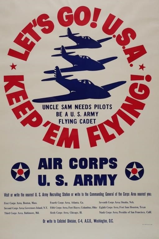 US ARMY AIR CORPS, WWII RECRUITING
