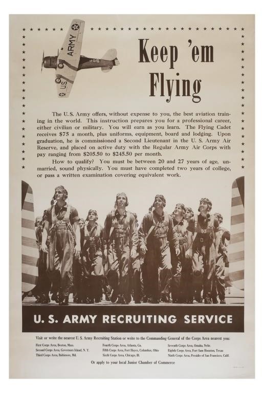 US ARMY AIR CORPS, WWII RECRUITING
