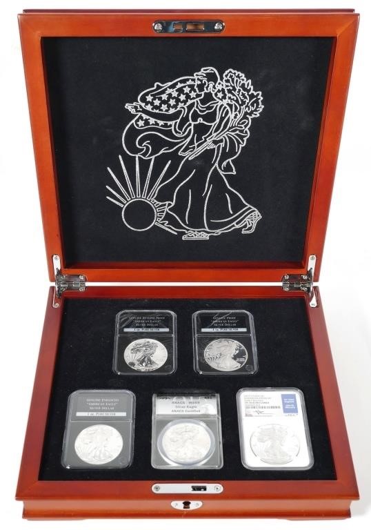 TYPES OF U S SILVER EAGLE COINSFive 364076